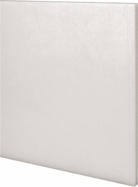 Made in USA - 1 Ft. Long x 6 Inch Wide x 1/4 Inch High, Acetal, Rectangular Plastic Bar - Natural - Industrial Tool & Supply
