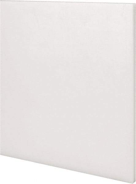 Made in USA - 2 Ft. Long x 6 Inch Wide x 1/4 Inch High, Acetal, Rectangular Plastic Bar - Natural - Industrial Tool & Supply