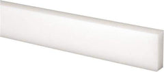 Made in USA - 2 Ft. Long x 1 Inch Wide x 3/8 Inch High, Acetal, Rectangular Plastic Bar - Natural - Industrial Tool & Supply