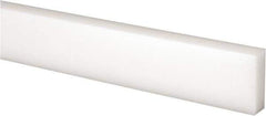 Made in USA - 4 Ft. Long x 1 Inch Wide x 3/8 Inch High, Acetal, Rectangular Plastic Bar - Natural - Industrial Tool & Supply