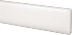 Made in USA - 4 Ft. Long x 1-1/2 Inch Wide x 3/8 Inch High, Acetal, Rectangular Plastic Bar - Natural - Industrial Tool & Supply