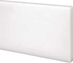 Made in USA - 4 Ft. Long x 3 Inch Wide x 3/8 Inch High, Acetal, Rectangular Plastic Bar - Natural - Industrial Tool & Supply
