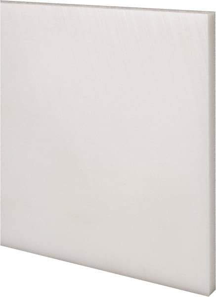 Made in USA - 2 Ft. Long x 6 Inch Wide x 3/8 Inch High, Acetal, Rectangular Plastic Bar - Natural - Industrial Tool & Supply