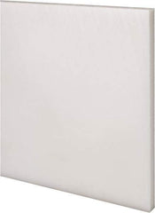 Made in USA - 2 Ft. Long x 6 Inch Wide x 3/8 Inch High, Acetal, Rectangular Plastic Bar - Natural - Industrial Tool & Supply