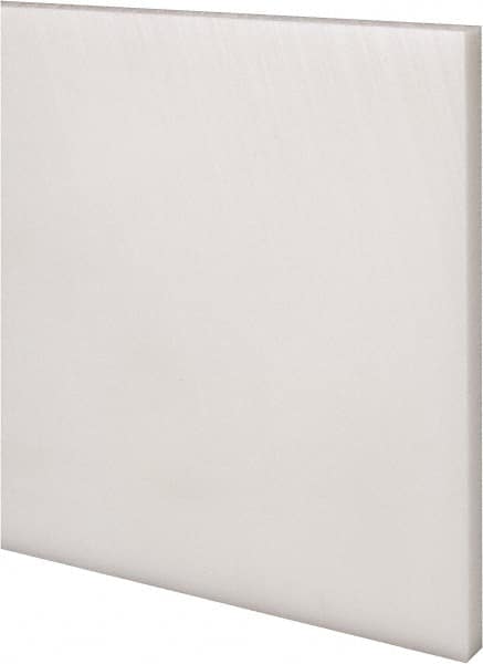 Made in USA - 4' x 6" x 3/8" Natural (Color) Acetal Rectangular Bar - Industrial Tool & Supply