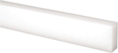 Made in USA - 4 Ft. Long x 1 Inch Wide x 1/2 Inch High, Acetal, Rectangular Plastic Bar - Natural - Industrial Tool & Supply
