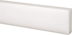 Made in USA - 2 Ft. Long x 1-1/2 Inch Wide x 1/2 Inch High, Acetal, Rectangular Plastic Bar - Natural - Industrial Tool & Supply