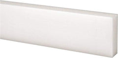 Made in USA - 4 Ft. Long x 1-1/2 Inch Wide x 1/2 Inch High, Acetal, Rectangular Plastic Bar - Natural - Industrial Tool & Supply