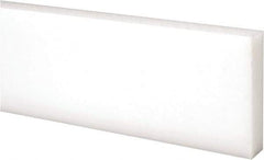 Made in USA - 1 Ft. Long x 2 Inch Wide x 1/2 Inch High, Acetal, Rectangular Plastic Bar - Natural - Industrial Tool & Supply