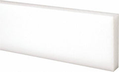 Made in USA - 4 Ft. Long x 2 Inch Wide x 1/2 Inch High, Acetal, Rectangular Plastic Bar - Natural - Industrial Tool & Supply