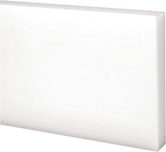 Made in USA - 1 Ft. Long x 3 Inch Wide x 1/2 Inch High, Acetal, Rectangular Plastic Bar - Natural - Industrial Tool & Supply