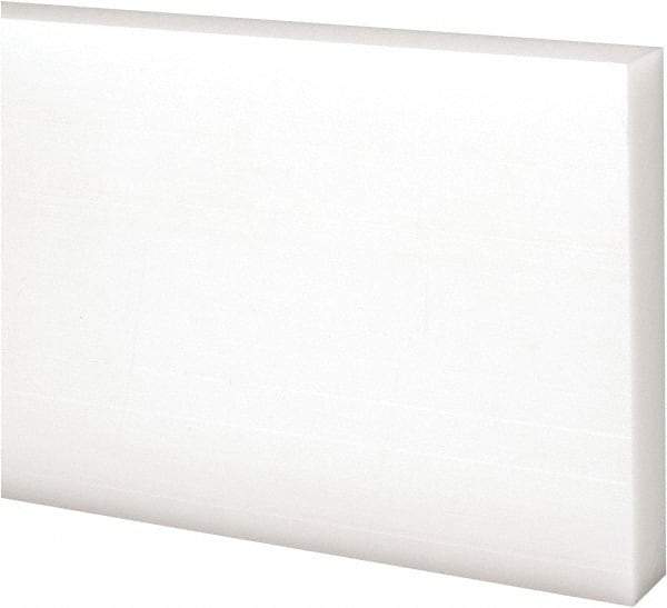 Made in USA - 4 Ft. Long x 3 Inch Wide x 1/2 Inch High, Acetal, Rectangular Plastic Bar - Natural - Industrial Tool & Supply