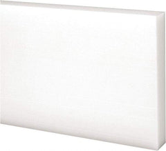 Made in USA - 4 Ft. Long x 3 Inch Wide x 1/2 Inch High, Acetal, Rectangular Plastic Bar - Natural - Industrial Tool & Supply