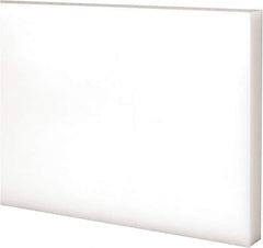 Made in USA - 2 Ft. Long x 4 Inch Wide x 1/2 Inch High, Acetal, Rectangular Plastic Bar - Natural - Industrial Tool & Supply