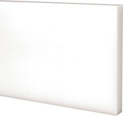 Made in USA - 4 Ft. Long x 4 Inch Wide x 1/2 Inch High, Acetal, Rectangular Plastic Bar - Natural - Industrial Tool & Supply