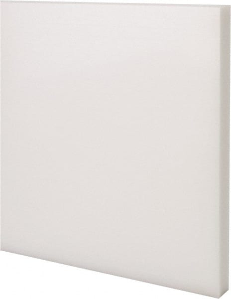 Made in USA - 1' x 6" x 1/2" Natural (Color) Acetal Rectangular Bar - Industrial Tool & Supply