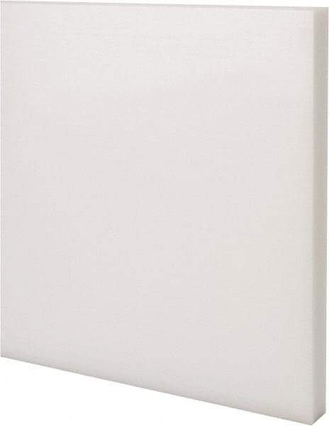 Made in USA - 2 Ft. Long x 6 Inch Wide x 1/2 Inch High, Acetal, Rectangular Plastic Bar - Natural - Industrial Tool & Supply
