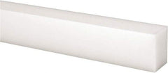 Made in USA - 1 Ft. Long x 1 Inch Wide x 3/4 Inch High, Acetal, Rectangular Plastic Bar - Natural - Industrial Tool & Supply