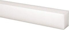 Made in USA - 4 Ft. Long x 1 Inch Wide x 3/4 Inch High, Acetal, Rectangular Plastic Bar - Natural - Industrial Tool & Supply