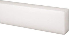 Made in USA - 4 Ft. Long x 1-1/2 Inch Wide x 3/4 Inch High, Acetal, Rectangular Plastic Bar - Natural - Industrial Tool & Supply