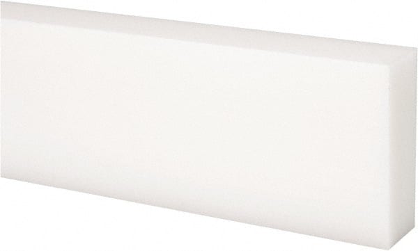 Made in USA - 1' x 2" x 3/4" Natural (Color) Acetal Rectangular Bar - Industrial Tool & Supply