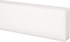Made in USA - 4 Ft. Long x 2 Inch Wide x 3/4 Inch High, Acetal, Rectangular Plastic Bar - Natural - Industrial Tool & Supply