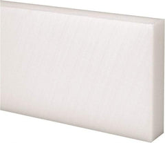 Made in USA - 2 Ft. Long x 3 Inch Wide x 3/4 Inch High, Acetal, Rectangular Plastic Bar - Natural - Industrial Tool & Supply