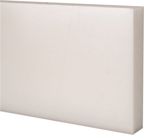 Made in USA - 1' x 4" x 3/4" Natural (Color) Acetal Rectangular Bar - Industrial Tool & Supply