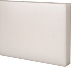 Made in USA - 1' x 4" x 3/4" Natural (Color) Acetal Rectangular Bar - Industrial Tool & Supply