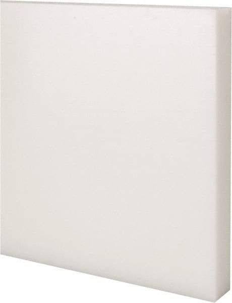 Made in USA - 1 Ft. Long x 6 Inch Wide x 3/4 Inch High, Acetal, Rectangular Plastic Bar - Natural - Industrial Tool & Supply
