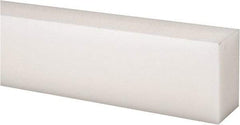 Made in USA - 1 Ft. Long x 1-1/2 Inch Wide x 1 Inch High, Acetal, Rectangular Plastic Bar - Natural - Industrial Tool & Supply