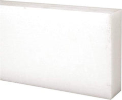 Made in USA - 2 Ft. Long x 3 Inch Wide x 1 Inch High, Acetal, Rectangular Plastic Bar - Natural - Industrial Tool & Supply