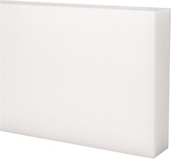 Made in USA - 1' x 4" x 1" Natural (Color) Acetal Rectangular Bar - Industrial Tool & Supply