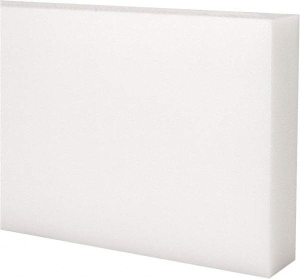 Made in USA - 4 Ft. Long x 4 Inch Wide x 1 Inch High, Acetal, Rectangular Plastic Bar - Natural - Industrial Tool & Supply