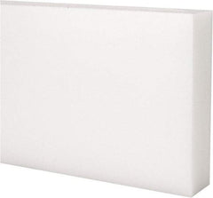 Made in USA - 4 Ft. Long x 4 Inch Wide x 1 Inch High, Acetal, Rectangular Plastic Bar - Natural - Industrial Tool & Supply