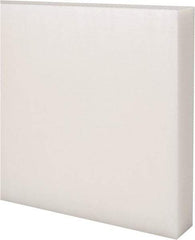 Made in USA - 1 Ft. Long x 6 Inch Wide x 1 Inch High, Acetal, Rectangular Plastic Bar - Natural - Industrial Tool & Supply