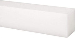 Made in USA - 1 Ft. Long x 1-1/2 Inch Wide x 1-1/4 Inch High, Acetal, Rectangular Plastic Bar - Natural - Industrial Tool & Supply