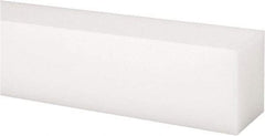 Made in USA - 1 Ft. Long x 2 Inch Wide x 1-1/4 Inch High, Acetal, Rectangular Plastic Bar - Natural - Industrial Tool & Supply