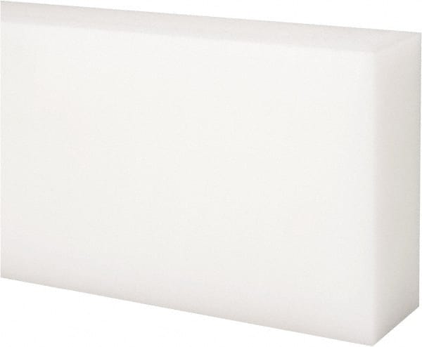 Made in USA - 4' x 3" x 1-1/4" Natural (Color) Acetal Rectangular Bar - Industrial Tool & Supply