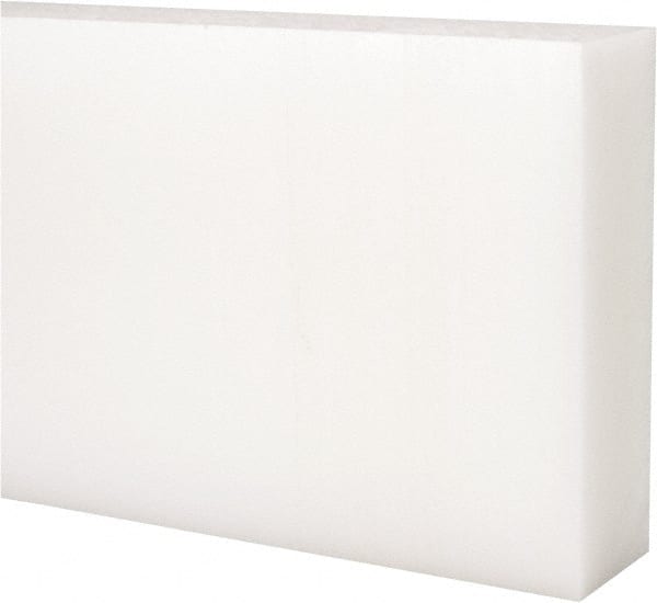 Made in USA - 1' x 6" x 1-1/4" Natural (Color) Acetal Rectangular Bar - Industrial Tool & Supply