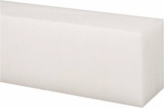 Made in USA - 1 Ft. Long x 2 Inch Wide x 1-1/2 Inch High, Acetal, Rectangular Plastic Bar - Natural - Industrial Tool & Supply