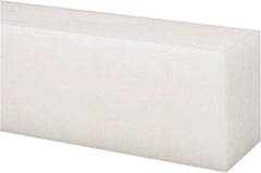 Made in USA - 2 Ft. Long x 2 Inch Wide x 1-1/2 Inch High, Acetal, Rectangular Plastic Bar - Natural - Industrial Tool & Supply