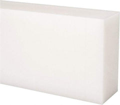 Made in USA - 2 Ft. Long x 3 Inch Wide x 1-1/2 Inch High, Acetal, Rectangular Plastic Bar - Natural - Industrial Tool & Supply