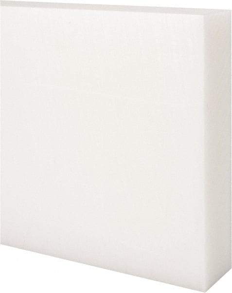 Made in USA - 4 Ft. Long x 6 Inch Wide x 1-1/2 Inch High, Acetal, Rectangular Plastic Bar - Natural - Industrial Tool & Supply