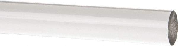 Made in USA - 6' Long, 3" Diam, Acrylic Plastic Rod - Clear - Industrial Tool & Supply