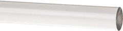 Made in USA - 6' Long, 3" Diam, Acrylic Plastic Rod - Clear - Industrial Tool & Supply
