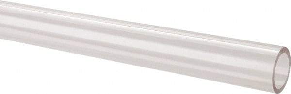 Made in USA - 1 Inch Outside Diameter x 6 Ft. Long, Plastic Round Tube - Acrylic - Industrial Tool & Supply
