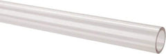 Made in USA - 1 Inch Outside Diameter x 6 Ft. Long, Plastic Round Tube - Acrylic - Industrial Tool & Supply