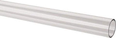 Made in USA - 1 Inch Outside Diameter x 6 Ft. Long, Plastic Round Tube - Acrylic - Industrial Tool & Supply