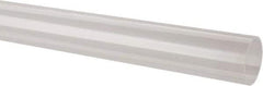 Made in USA - 1-1/4 Inch Outside Diameter x 6 Ft. Long, Plastic Round Tube - Acrylic - Industrial Tool & Supply